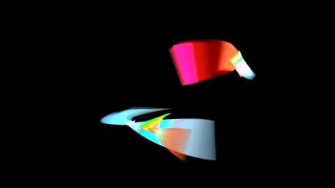 HD Abstract fractal forms morph and oscillate (Loop) 스톡 동영상 101671343