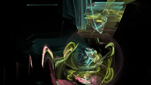 HD Abstract fractal forms morph and oscillate (Loop) 스톡 동영상 101738293
