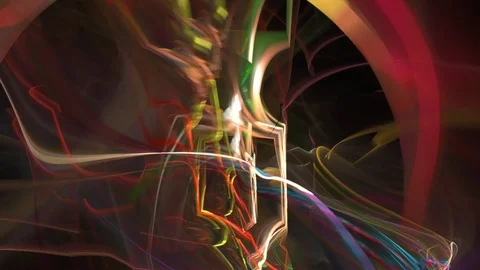 HD Abstract fractal forms morph and oscillate (Loop) Stockbeeldmateriaal 101764629