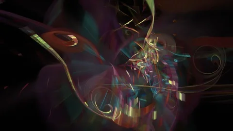 HD Abstract fractal forms morph and oscillate (Loop) 스톡 동영상 101827943