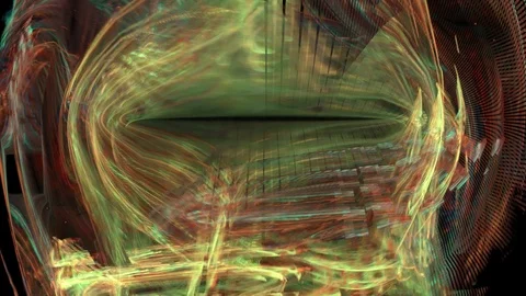 HD Abstract fractal forms morph and oscillate (Loop) Vidéo 101906866