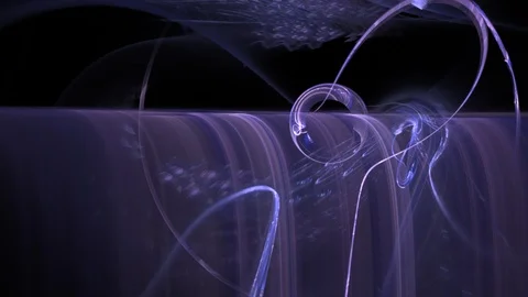 HD Abstract fractal forms morph and oscillate (Loop) Stock Footage 101962740