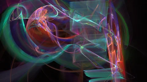 HD Abstract fractal forms morph and oscillate (Loop) Vídeos de archivo 101968976