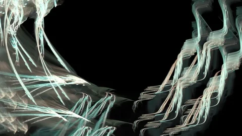 HD Abstract fractal forms morph and oscillate (Loop) Stock Footage 102020225