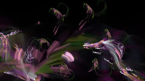 HD Abstract fractal forms morph and oscillate (Loop) Vidéo 102052512