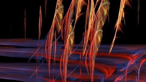 HD Abstract fractal forms morph and oscillate (Loop) Stock Footage 102059386