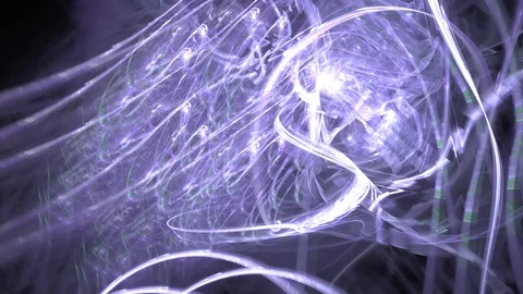 HD Abstract fractal forms morph and oscillate (Loop) 스톡 동영상 102099803