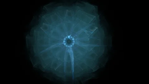 HD Abstract fractal forms morph and oscillate (Loop) Video stock 102141405