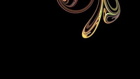 HD Abstract fractal forms morph and oscillate (Loop) Stock Footage 102147801