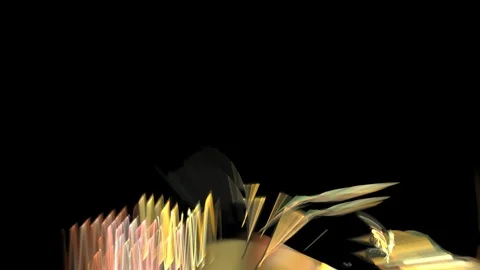 HD Abstract fractal forms morph and oscillate (Loop) 動画素材 102330617