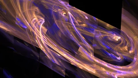 HD Abstract fractal forms morph and oscillate (Loop) Stock Footage 102520222