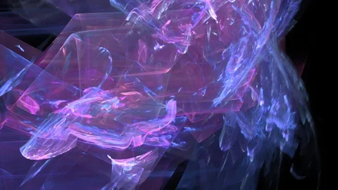 HD Abstract fractal forms morph and oscillate (Loop) Stock Footage 102532727