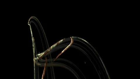 HD Abstract fractal forms morph and oscillate (Loop) 스톡 동영상 102542504