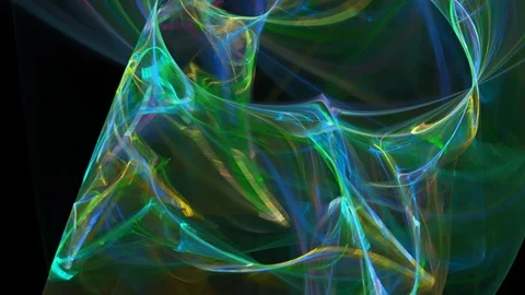 HD Abstract fractal forms morph and oscillate (Loop) Stock Footage 102544992