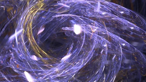 HD Abstract fractal forms morph and oscillate (Loop) Stock Footage 102581549