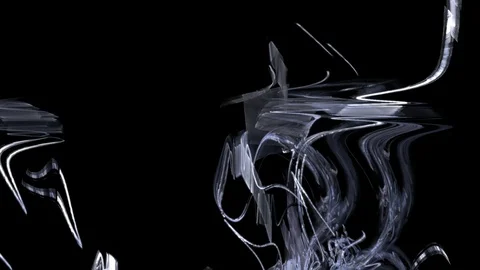 HD Abstract fractal forms morph and oscillate (Loop) Stock Footage 102585003