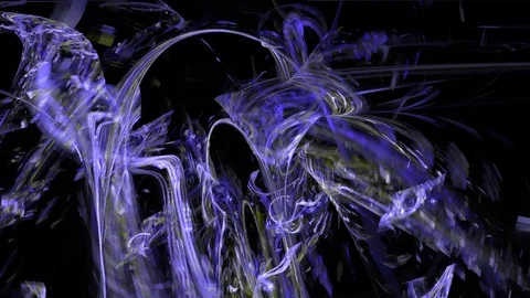 HD Abstract fractal forms morph and oscillate (Loop) Stock Footage 102613654