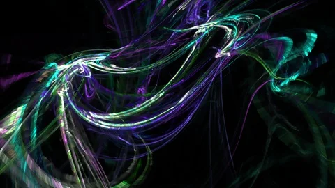 HD Abstract fractal forms morph and oscillate (Loop) Stock Footage 102626440