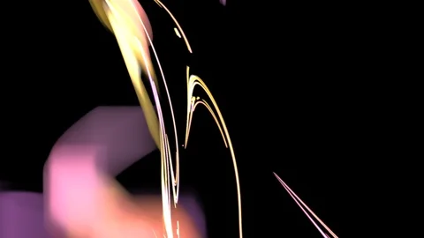 HD Abstract fractal forms morph and oscillate (Loop) Video stock 102640412