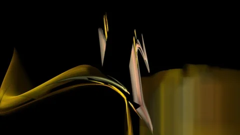 HD Abstract fractal forms morph and oscillate (Loop) Video stock 102669516