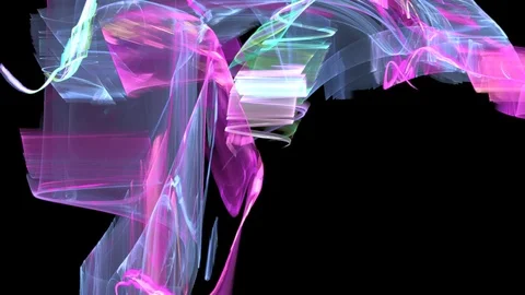HD Abstract fractal forms morph and oscillate (Loop) Stock Footage 102709091