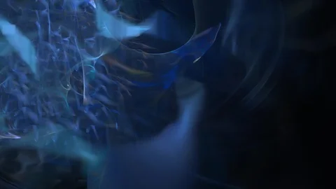 HD Abstract fractal forms morph and oscillate (Loop) 스톡 동영상 102712386