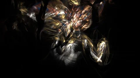 HD Abstract fractal forms morph and oscillate (Loop) 動画素材 102725598