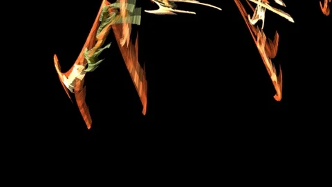 HD Abstract fractal forms morph and oscillate (Loop) Stock Footage 102733554