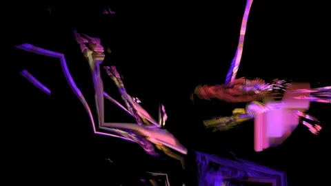 HD Abstract fractal forms morph and oscillate (Loop) Stock Footage 102738835