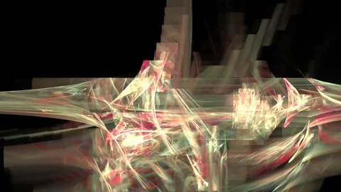 HD Abstract fractal forms morph and oscillate (Loop) Stock Footage 102739025