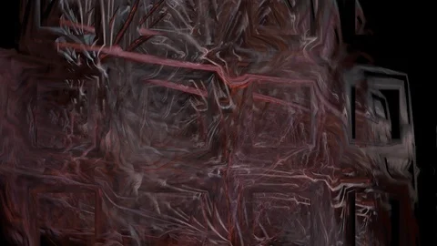 HD Abstract fractal forms morph and oscillate (Loop) 스톡 동영상 102781179