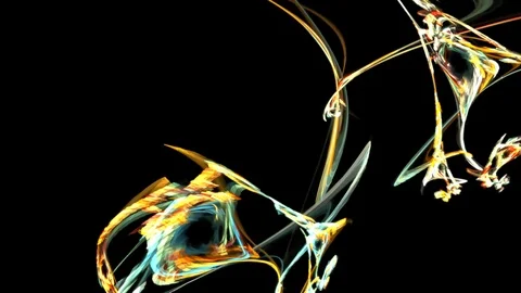 HD Abstract fractal forms morph and oscillate (Loop) Vídeos de archivo 102804789