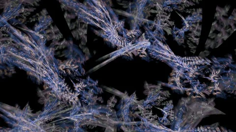 HD Abstract fractal forms morph and oscillate (Loop) Stock Footage 102807169