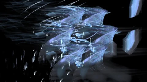 HD Abstract fractal forms morph and oscillate (Loop) Stock Footage 102816768