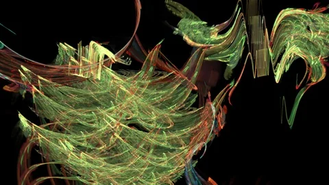 HD Abstract fractal forms morph and oscillate (Loop) Stock Footage 102835668