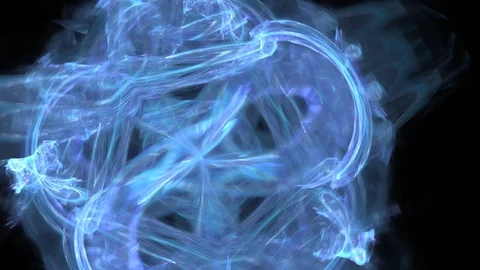 HD Abstract fractal forms morph and oscillate (Loop) Stock Footage 102837493