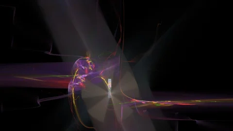 HD Abstract fractal forms morph and oscillate (Loop) Stock Footage 102840014