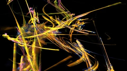 HD Abstract fractal forms morph and oscillate (Loop) Stock Footage 102845567