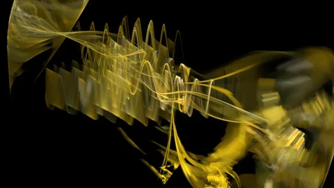 HD Abstract fractal forms morph and oscillate (Loop) Stock Footage 102847266