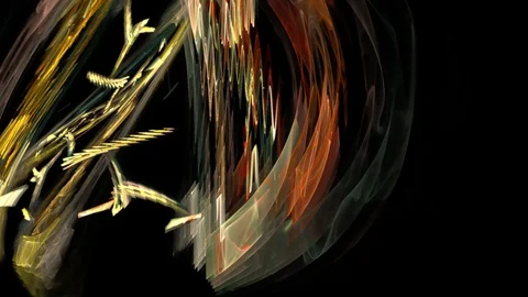 HD Abstract fractal forms morph and oscillate (Loop) Stock Footage 102849860