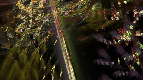 HD Abstract fractal forms morph and oscillate (Loop) Stock Footage 102857288