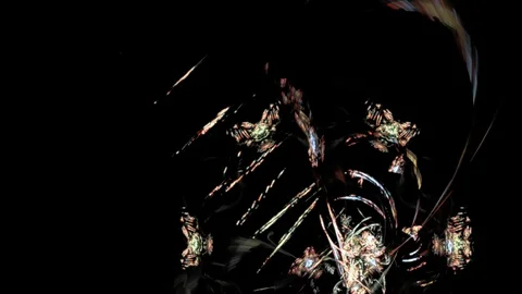 HD Abstract fractal forms morph and oscillate (Loop) Stock Footage 102867074