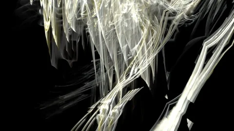 HD Abstract fractal forms morph and oscillate (Loop) Stock Footage 102869860