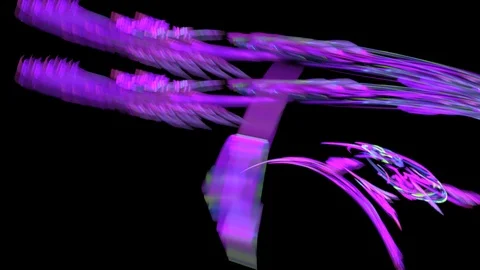 HD Abstract fractal forms morph and oscillate (Loop) Stock Footage 102870096