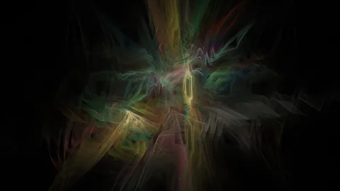 HD Abstract fractal forms morph and oscillate (Loop) Stock Footage 102870415