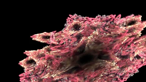 HD Abstract fractal forms morph and oscillate (Loop) Stock Footage 102870659