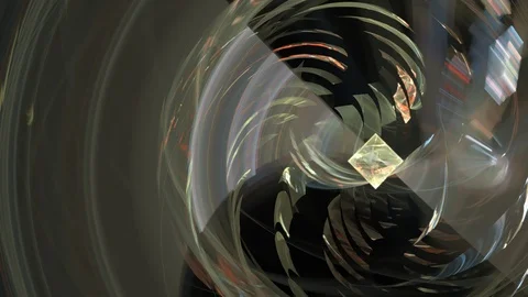 HD Abstract fractal forms morph and oscillate (Loop) 動画素材 102870893