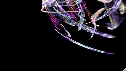 HD Abstract fractal forms morph and oscillate (Loop) Stock Footage 102928163