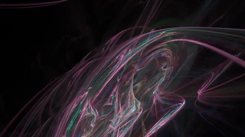 HD Abstract fractal forms morph and oscillate (Loop) Stock Footage 102935971