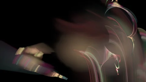 HD Abstract fractal forms morph and oscillate (Loop) Stock Footage 102964684